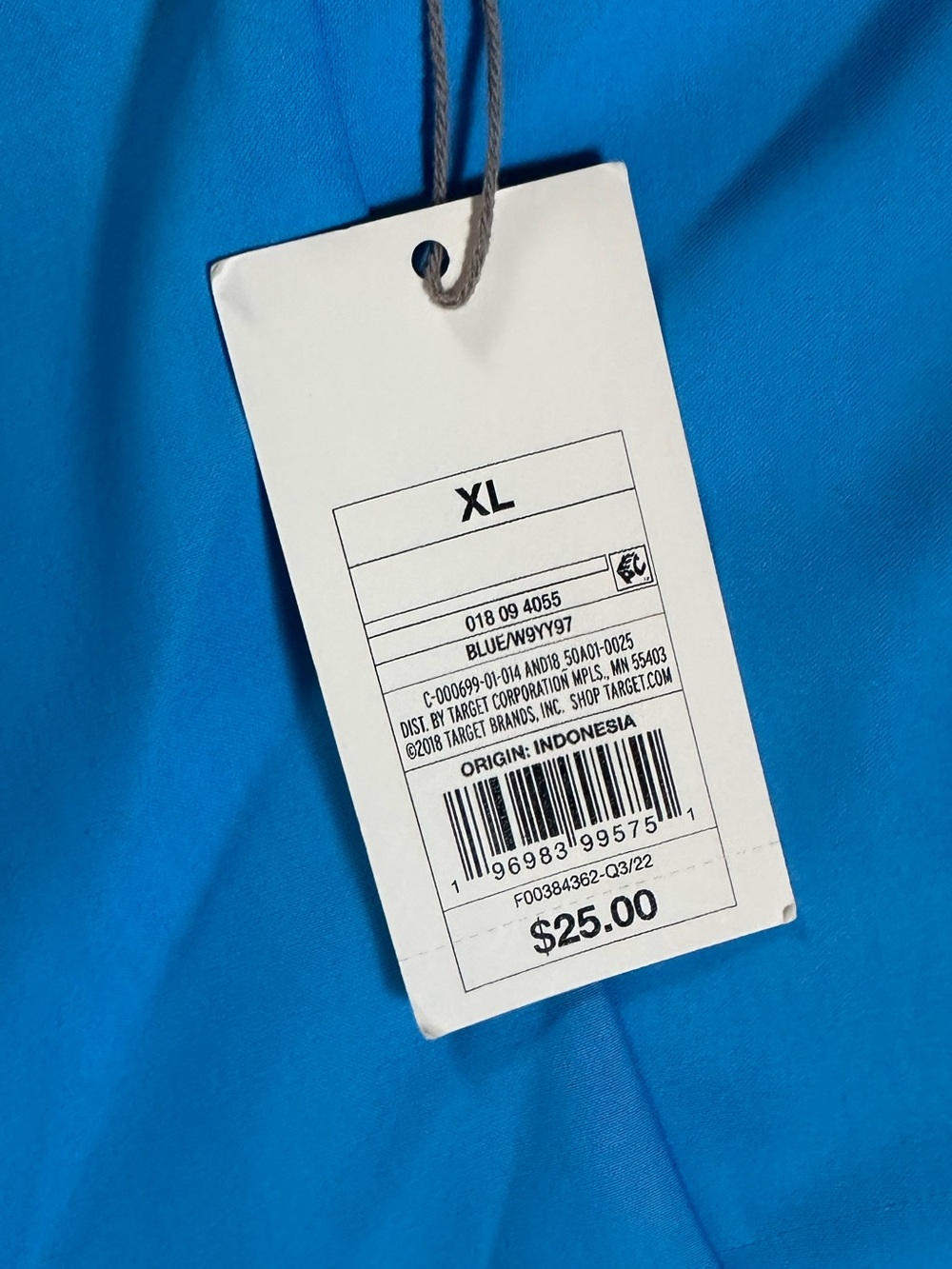 A New Day blue sleeveless v-neck slip dress size XL - NWT! - Picture 3 of 6